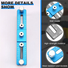 Handle Punching Positioner, Drawer Cabinet Door Handle Installation Aids Woodworking Hole Cutting Tool + Gray
