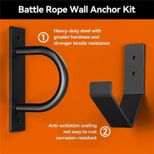 Rope Wall Anchor Kit Wall Mounted Training Rope Storage Tool Fitness Rope Wall Mount