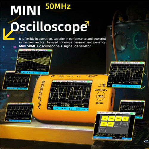 OT4 Handheld  Digital Oscilloscope Multi-Function 2-in-1 Signal Generator 200MSa/S 50MHz Bandwidth 2