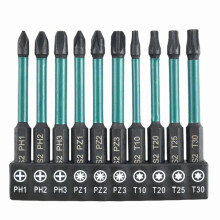 10 Pcs 70mm Non-Slip Screwdriver Set PH PZ Trox for Electricians Circuit Breaker and Socket Switches