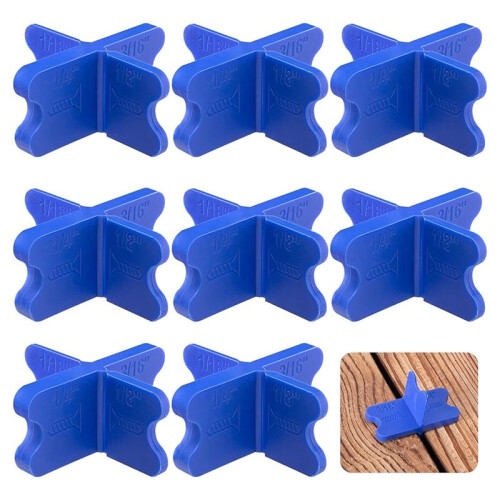 8 Pcs Deck Spacer Tool,4 Thicknesses Deck Board Spacers(1/16In, 1/8In, 3/16In, 1/4In), Deck Spacers Assorted 1