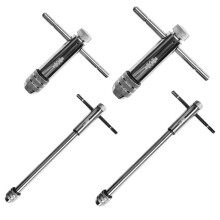 Adjustable T-Handle Ratchet Tap Wrench Reamer Hand Manual Holder Wrench M3-M8 M5-M12 Metric T-Shaped Tap Hand Tapping