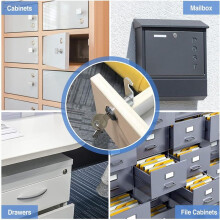 Kastsloten met Sleutels, 1-1/2 Inch Lange Nokkensloten met Sleutel, Kastnokslotenset voor Kasten, RV-Opslagslot, Gereedschapskistslot