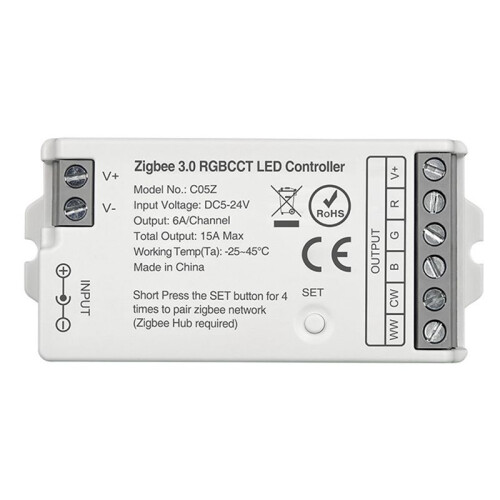 Tuya Zigbee 3.0 RGBCCT Controller TUYA  Life APP Styrning Dimmer Light Strip Controller 1