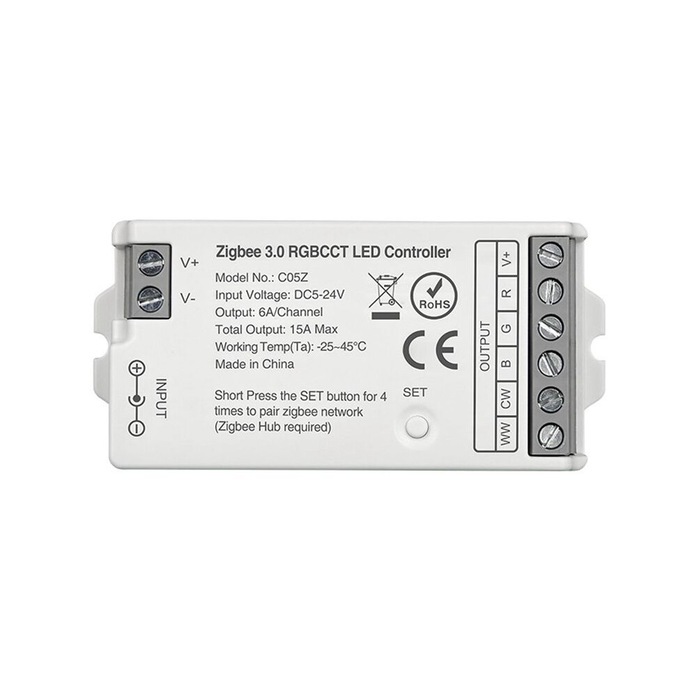 Tuya Zigbee 3.0 Rgbcct Controller Tuya Life App Control Dimmer Light Strip Controller 6033897231169