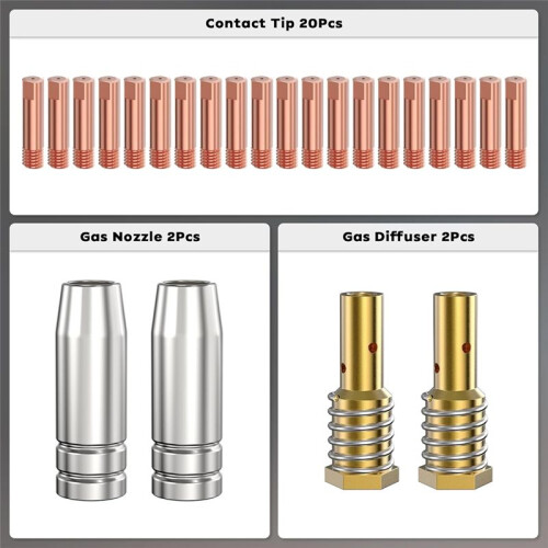 Para Kit de Soldagem MIG, Bico de Contato de 0,030 Polegadas, Difusor, Acessório de Soldagem MIG para MIG145FX e MIG135FX 2