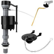 Kit de Reemplazo de Descarga de Inodoro Universal. Kit de Reparación de Válvula de Descarga de Inodoro. Incluye Manija de Válvula de Llenado de