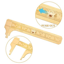 4 Pieces Vernier Calipers Pocket Calipers Measuring Dual Scale Sliding Gauge Metal Pocket Ruler for Jewelry Measuring