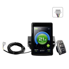 Electric Bicycle Color Display KT TF02S 24V 36V 48V Intelligent Control Panel Display Ebike Kit SM Plug