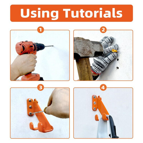 Tools Wall Mount Hanger Chainsaw Hanger Wall Mount Holder Garage Storage Chainsaw Holder 1 Set 2