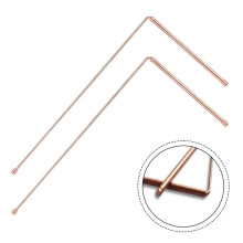 2pcs 99.9% Copper Probe Rod Metal Detector Rod Divining Dowsing Rods for Water Treasure Gold Lost Items Finding Tools