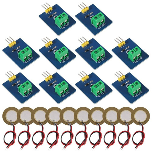 10pcs Piezoelectric Sensor Analog Ceramic Sensor Module Piezoelectricity for DIY KIT