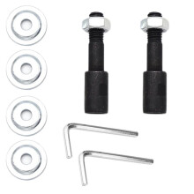 2-Pack Axelaxelförlängare, Förlängningsaxel för Bänkslip, 8 mm Till 10 mm Motoraxeladapter med Gängad Axelstödsats