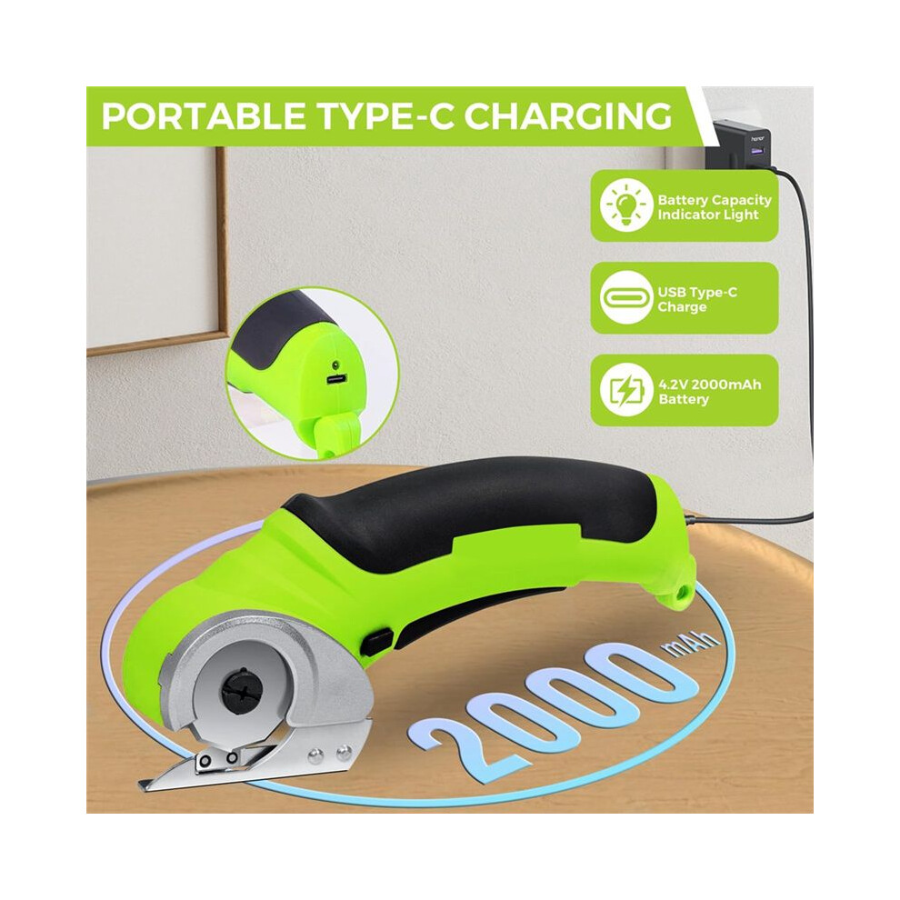 Cordless Electric Fabric Scissors, Power Rotary Cutter,Cardboard Box Heavy Duty Scissor, Rechargeable Sewing Shears 4711509562628