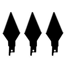 3pcs Hight Carbon Steel Double-Edged Cutter Blade for Reciprocating Saw Remove Grout or Cleaning Tile Joints