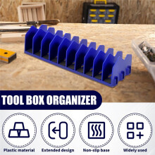 Tool Box Organizer, 10 Slots Plier Organizer Rack with Nonslip Rubber Base, Extendable Plier Holder and Cutter Shelves