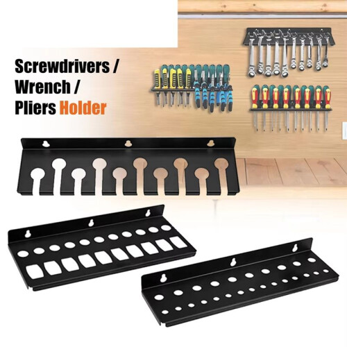 Wall Mount Wrench Organizer Hand Tool Holder Rail Rack Garage Workshop Hardware Tool Hanger 2