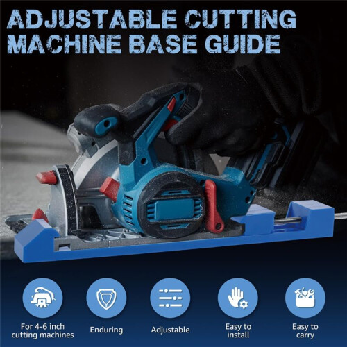 Adjustable Cutting Machine Base Guide, Electric Circular Saw Milling Positioning Clamp Precision Wood Cutting Guide 2
