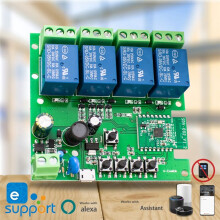 EWELINK AC 85-250V USB 5V Wifi Relay 4 Channel Wireless Module Work with Ewelink App Control