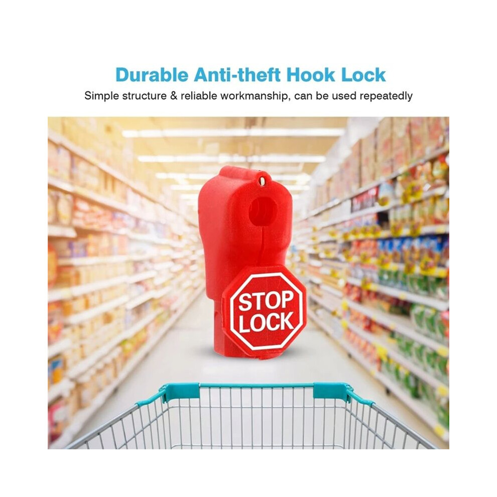 100Pcs 6Mm Anti-Theft Locks Device Retail Shop Supermarket Peg Hook Stop Lock Pegboard Safety Display Hook Lock Red 4711777574163