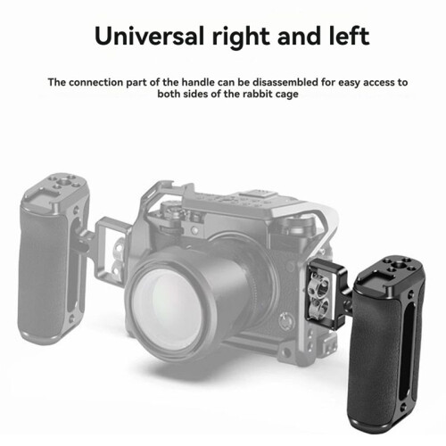 Universal Rail Clamp Side Handle Grip 1/4in Thread Camera Cage Handgrip for DSLR Camera Cage Cold Shoe Mount Mic Holder
