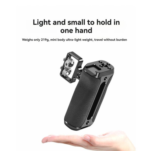 Universal Rail Clamp Side Handle Grip 1/4in Thread Camera Cage Handgrip for DSLR Camera Cage Cold Shoe Mount Mic Holder 2
