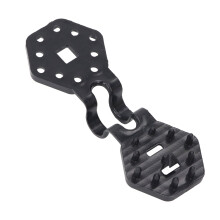 100 piezas de clips para tela de sombra de 9,5 cm, bloqueo hexagonal, negro