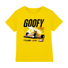 (7-8 Years, Yellow) Disney Childrens/Kids Goofy Racing Cars T-Shirt
