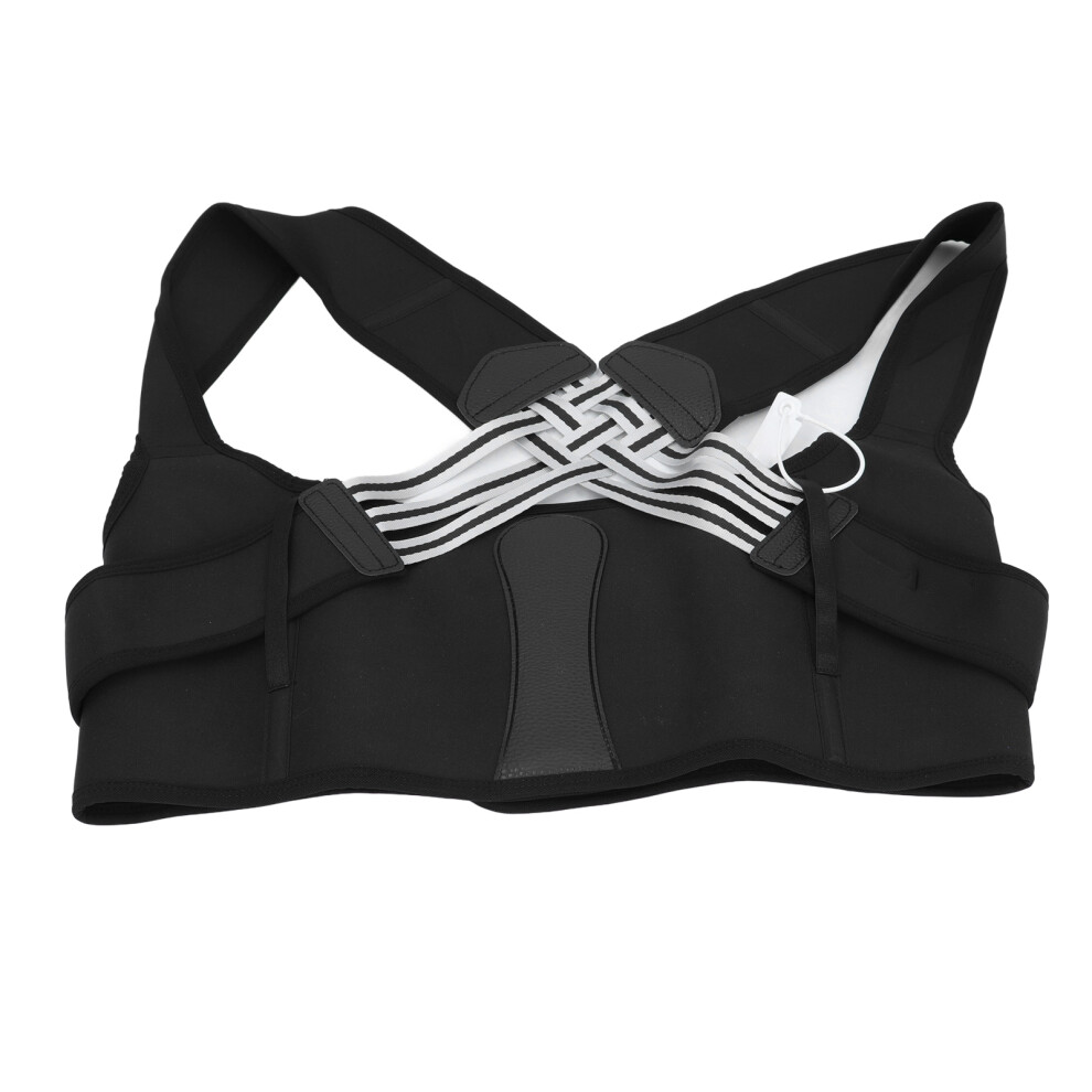 Black Back Posture Corrector With Lumbar Support, Breathable, Ultra Thin,