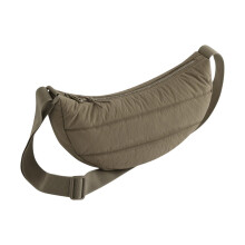 (One Size, Earthy Green) Bagbase Plain Quilted Crossbody Bag