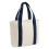BagBase (One Size, Natural/Navy) Bagbase Edit Canvas Tote Bag 1