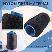 400m 80lbs Nylon Twisted Bowstring Thread Fishing String Sewing Cord Kite , Black