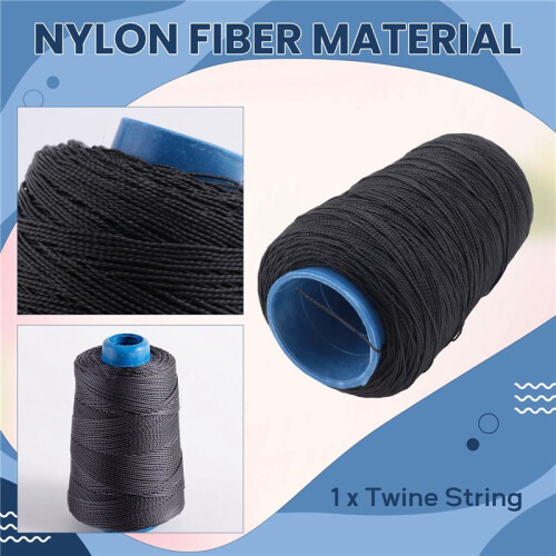400m 80lbs Nylon Twisted Bowstring Thread Fishing String Sewing Cord Kite , Black