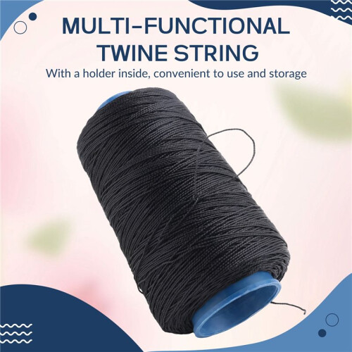 400m 80lbs Nylon Twisted Bowstring Thread Fishing String Sewing Cord Kite , Black 2
