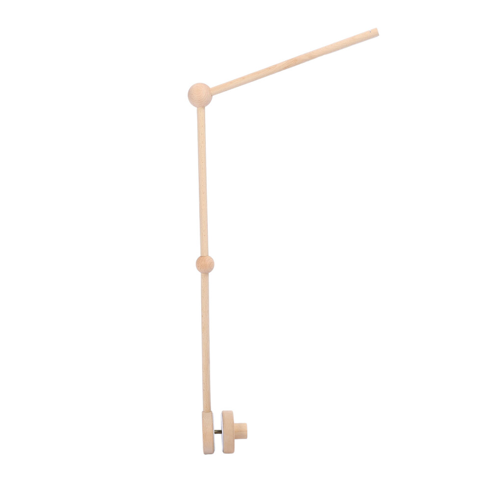 Wooden Baby Crib Mobile Arm Reinforced Stand Beech Wood 31.6x68cm