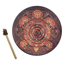 Shamanic Drums, 10-Inch Tree Decorative Design with Drumsticks, Sound Healer Shamanic Drums for Spiritual Music