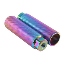 2 St Aluminiumlegeringsfotstuntpinnar för Cykel 3/8 Tums Axel Fotstöd-Spak Cylindergrepp Halkfria Axelfotpinnar