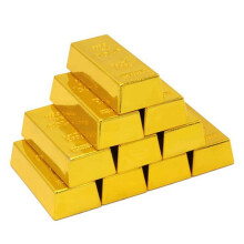 Gouden Baksteen Kleine Goudstaaf Speelgoed Kleine Simulatie Holle Prop Ornament