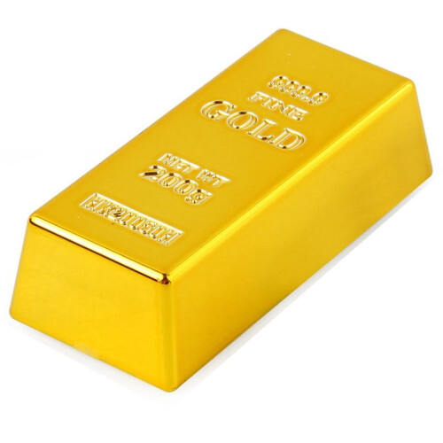 Gold Brick Small Gold Bar Toy Small Simulation Hollow Prop Ornament 2