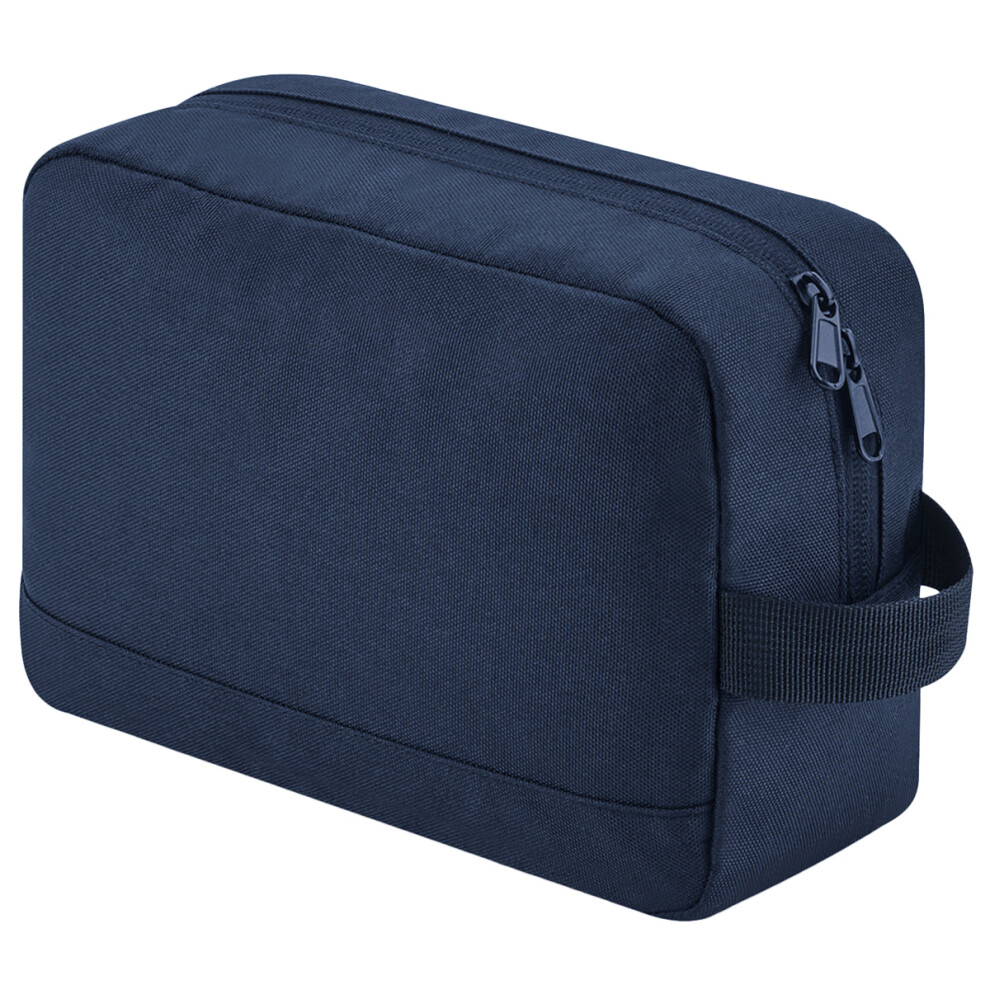 Bagbase (One Size, Navy) Essentials Recycled Toiletry Bag Blue