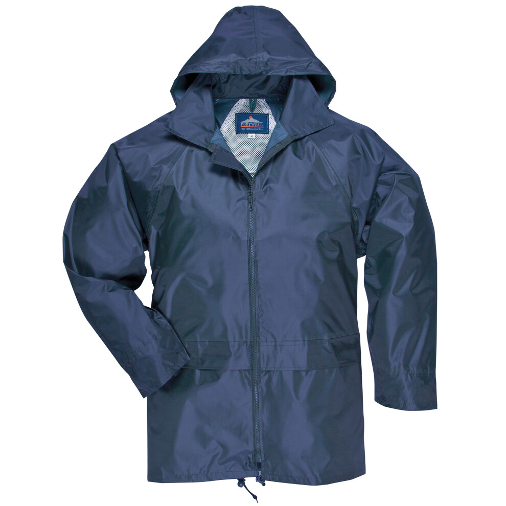 (XL, Navy) Portwest Mens Classic Rain Jacket (S440)