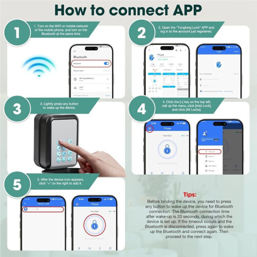 Key Lock Box Electronic  Lock Box with APP Control and PIN Code Type,for Airbnb-Real Estate Agent Office 2