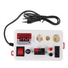 LED Fast Lamp Tester LED Light Lamp Voltage Power Tester Checkerboard Lamp Test Box with Display EU Plug