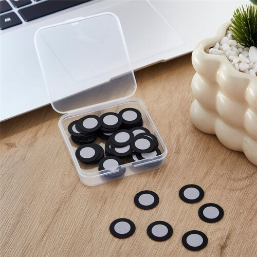 100 Pcs 3D Magnetic Tracking Dot for Scanner Scanning Reference Point  (Inner 12.0 mm Outer 19 mm) 1