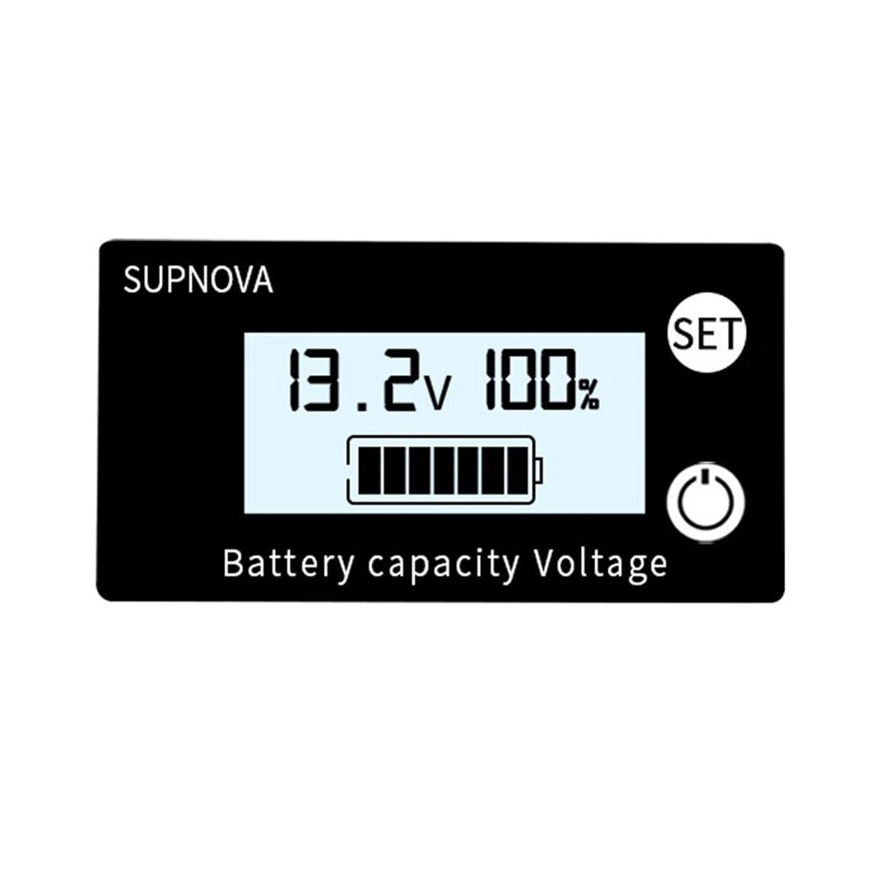 Battery Capacity Indicator 8V-100V Lead Acid Lithium Lifepo4 Car Motorcycle Voltmeter Voltage Gauge 12V 24V 48V 72V B 4711494737407