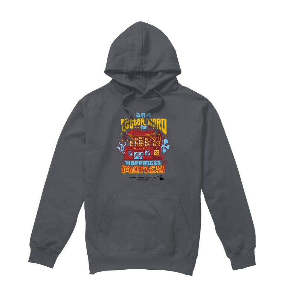 Spongebob Squarepants (M, Charcoal) Mens Money Mr Krabs Hoodie