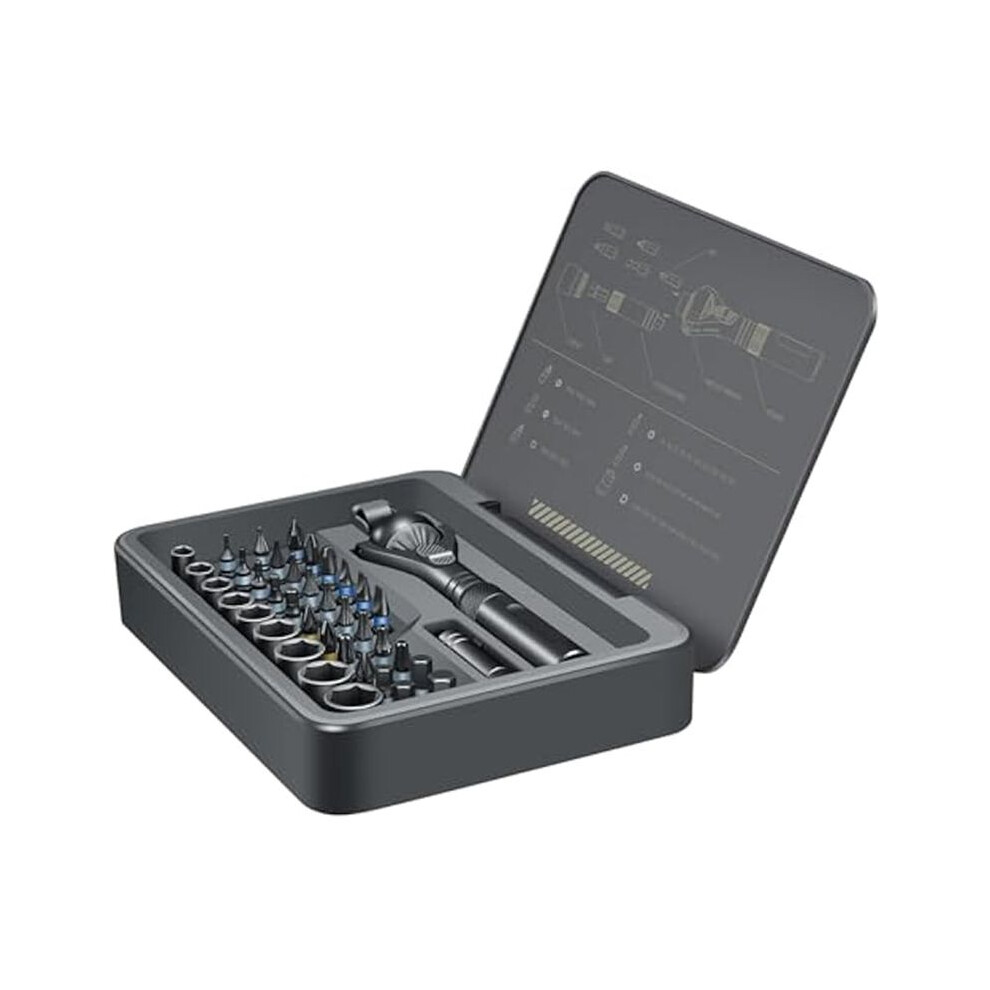 Magnetic Screwdriver: 40In1 Ratchet Screwdriver Tool Kit With -Joint Handle-Portable S2 Bits Precision Repair Tool 6031029004537