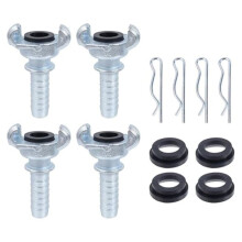 4pcs Chicago Air Fittings,3/4Inch Barb End Coupling,Universal Air Hose Connector,Industrial Pneumatic Hose Fittings