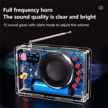 DIY FM Radio Electronic Kit 87-108MHZ Adjustable Frequency OLED Display Radio Assembly DIY Soldering Practice Parts