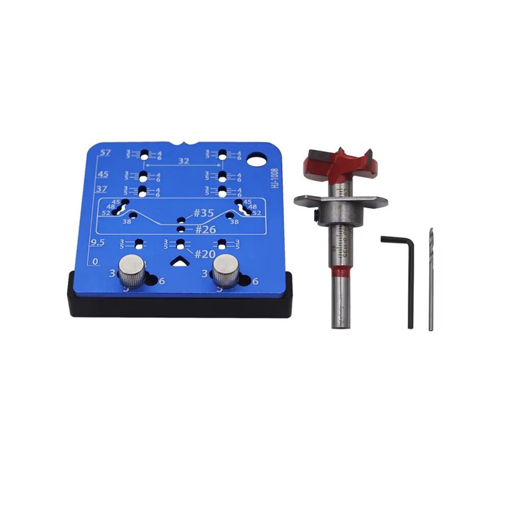 35Mm Hinge Jig Door Cabinets Concealed Hinge Hole Template Jig Aluminium Alloy Drill Guide Locator Tools With Drill 6034021312549